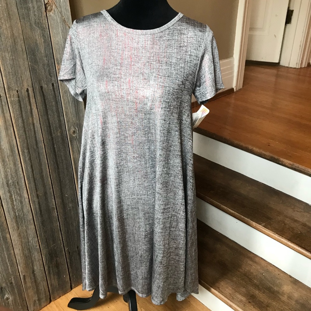 Silver and Red Flowy Dress